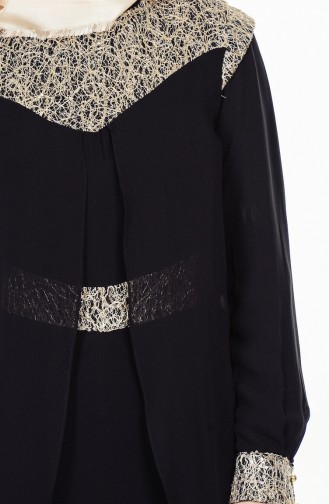 Schwarz Hijab-Abendkleider 2904-01