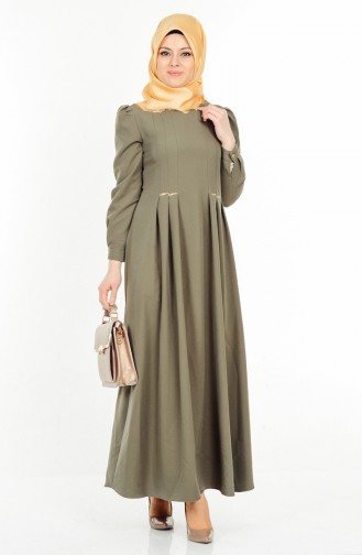 Khaki Hijab Dress 1963-06