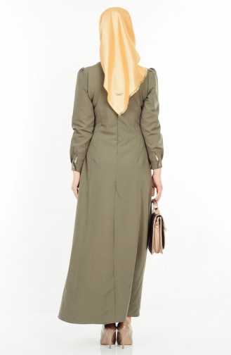 Pileli Elbise 1963-06 Haki Yeşil
