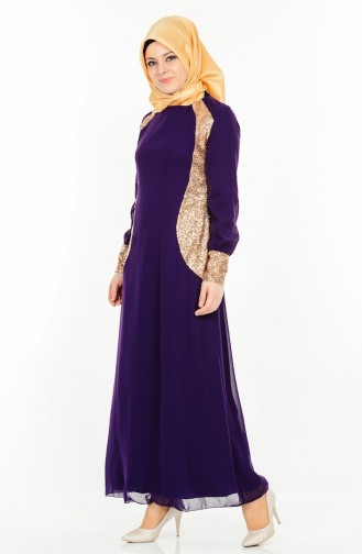 Lila Hijab-Abendkleider 2874-04