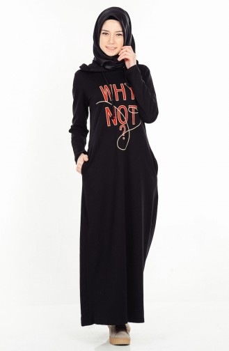 Black Hijab Dress 1289-06