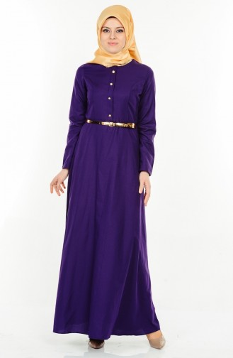 Purple Hijab Dress 5490-08