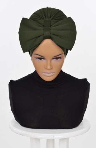 Bonnet avec Noeud Géant-Vert Khaki HT0295-H 0295-H