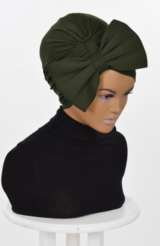 Bonnet mit Schleifer-Khaki Grün HT0295-H 0295-H