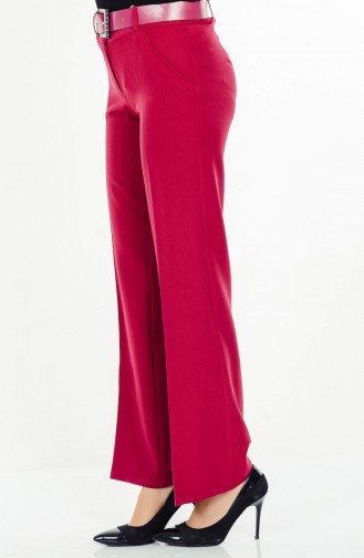 Pantalon a Ceinture 3068-23 Plum 3068-23