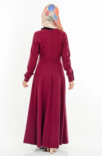 Plum Hijab Dress 1790-02