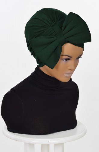 BONNET AVEC NOEUD VERT FONCE HT0295-14 0295-14