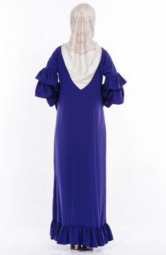 Fırfırlı Elbise 1991-06 İndigo