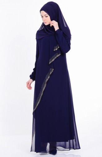 فستان أزرق داكن 99004-01