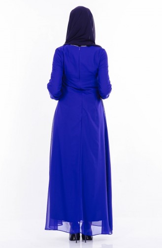 Saks-Blau Hijab Kleider 99004-05