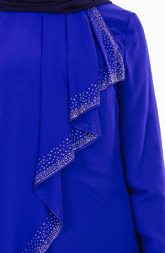 Saks-Blau Hijab Kleider 99004-05