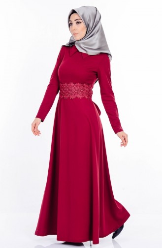 Dark Fuchsia Hijab Dress 2027-05