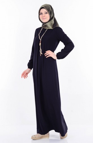 بينجيسو فستان بتصميم مُزين بقلادة 4073-03 لون أسود 4073-03