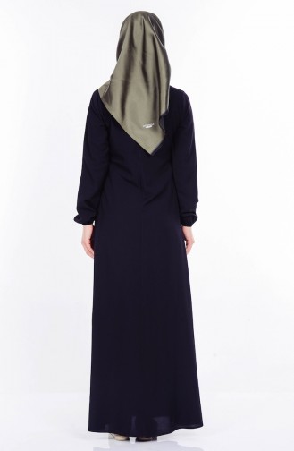 بينجيسو فستان بتصميم مُزين بقلادة 4073-03 لون أسود 4073-03