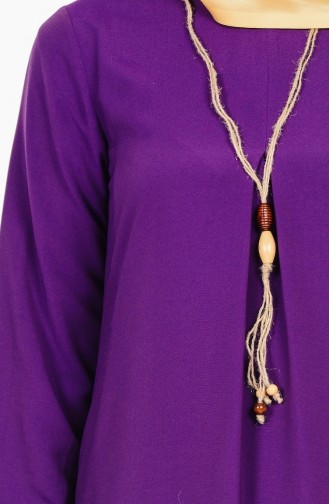 BENGISU Necklace Dress 4073-08 Purple 4073-08