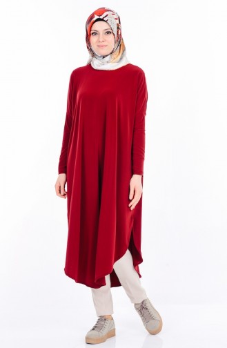 Yırtmaçlı Tunik 17351-04 Bordo