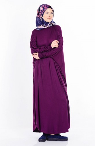 Bat Sleeve Abaya 17331-03 Purple 17331-03