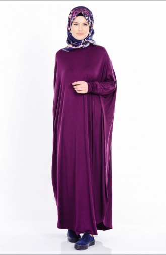 Bat Sleeve Abaya 17331-03 Purple 17331-03