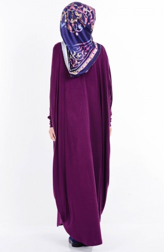 Bat Sleeve Abaya 17331-03 Purple 17331-03