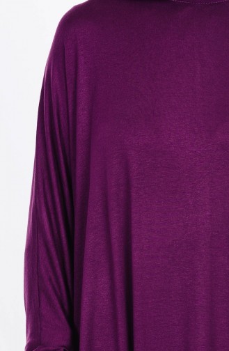 Bat Sleeve Abaya 17331-03 Purple 17331-03