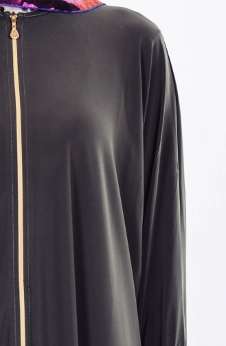 Abaya mit Reißverschluss 17721-02 Khaki Grün 17721-02