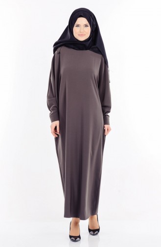 Khaki İslamitische Jurk 85045-01