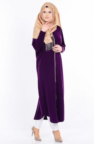 Abaya a Fermeture 17721-03 Pourpre 17721-03