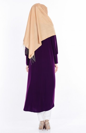 Abaya a Fermeture 17721-03 Pourpre 17721-03