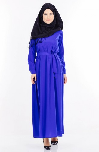 Saxe Hijab Dress 0101-04