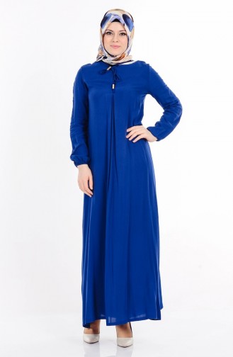 Petrol Hijab Dress 1134-13