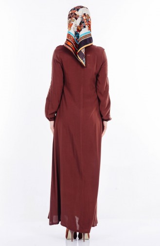 Brown Hijab Dress 1134-14