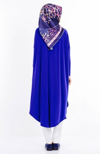 Yırtmaçlı Tunik 17351-05 Saks