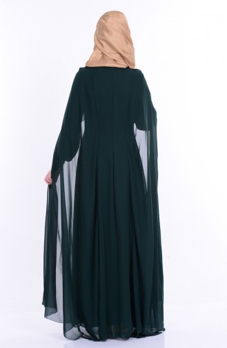 Green Hijab Evening Dress 52551-03