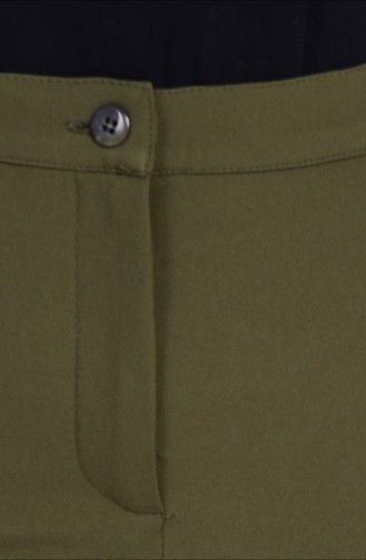 İspanyol Paça Pantolon 31103-03 Haki Yeşil