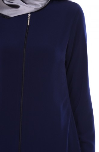 Abaya a Fermeture 2098-01 Bleu marine 2098-01