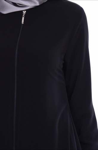 Abaya mit Reißverschluss 2098-09 Schwarz 2098-09