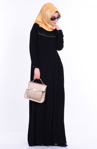 Black Hijab Dress 1119-02