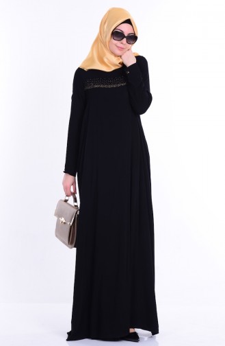 Black Hijab Dress 1119-02