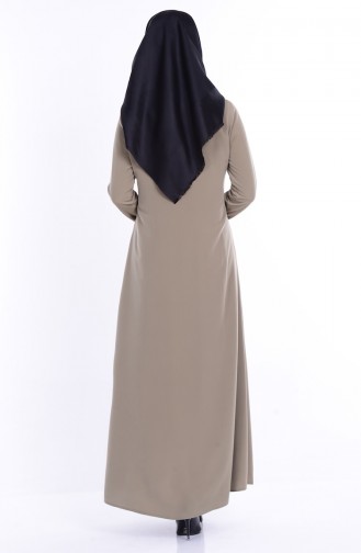 Abaya mit Reißverschluss 2098-03 Öl Grün 2098-03