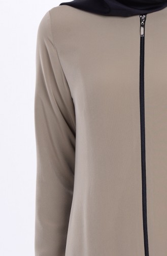 Abaya mit Reißverschluss 2098-03 Öl Grün 2098-03