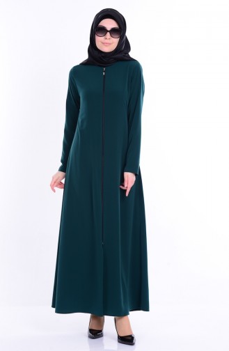 Abaya mit Reißverschluss 2098-06 Smaragdgrün 2098-06