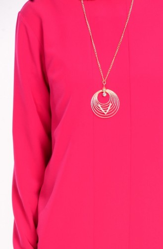 Tunique Crêpe avec Collier 3002-01 Fleur de Grenadine 3002-01