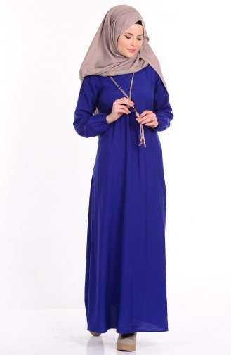 بينجيسو فستان بتصميم مُزين بقلادة 4073-10 لون أزرق 4073-10