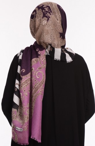 Dark Purple Sjaal 05