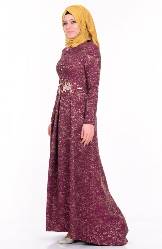 فستان للمناسبات لون خمري  9450C-01