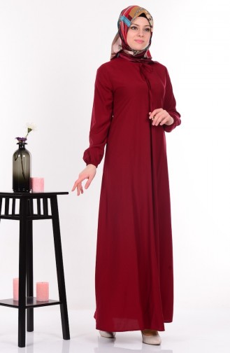 Sude Flared Dress 4074-07 Claret Red 4074-07