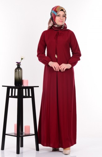 Sude Flared Dress 4074-07 Claret Red 4074-07