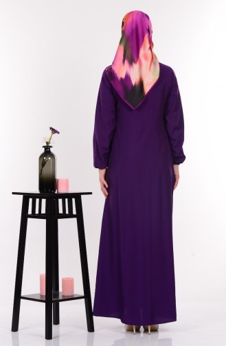 سويد فستان بتصميم قصة واسعة 4074-01 لون بنفسجي 4074-01