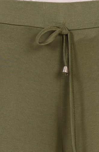 Hose aus Gekämmte Baumwoll 0723-01 Khaki Grün 0723-01