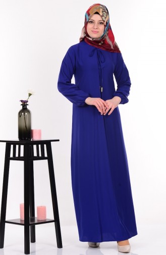 Saxe Hijab Dress 4074-09
